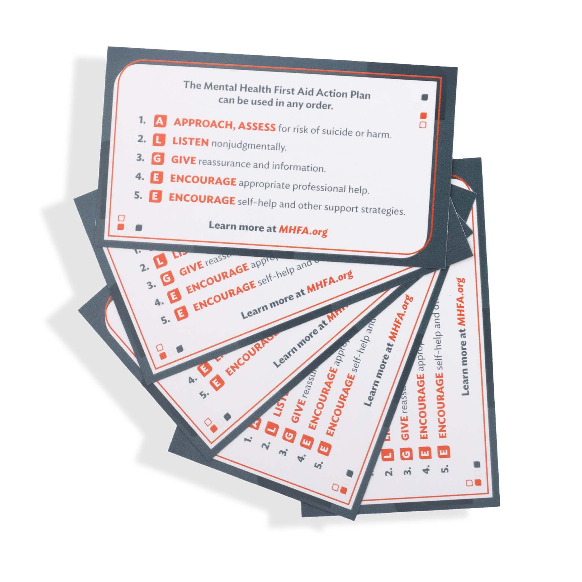 Mental Health First Aid Action Plan Wallet Card